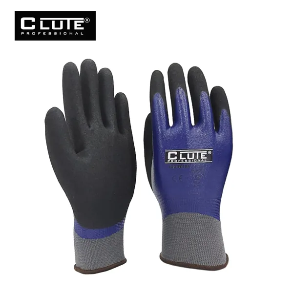 Guante Protector de Nitrilo Azul Calibre 15 Clute