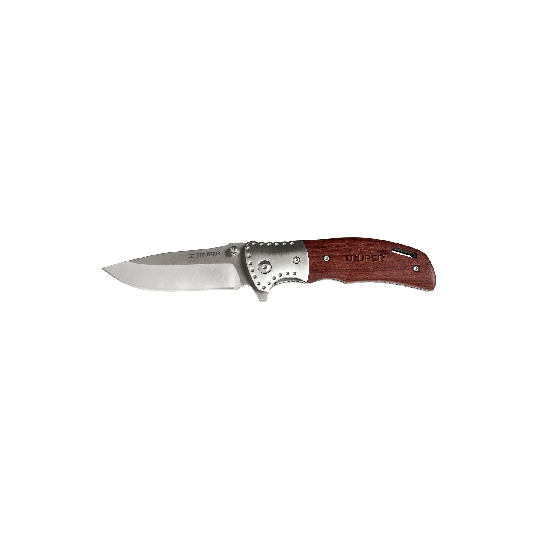 Navaja abatible 4-1/2" mango de madera, TRUPER