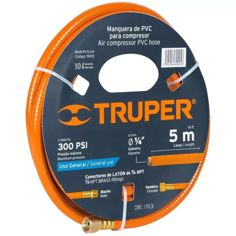 Manguera Armada 1/4" x 5m para Pintor Truper 19013