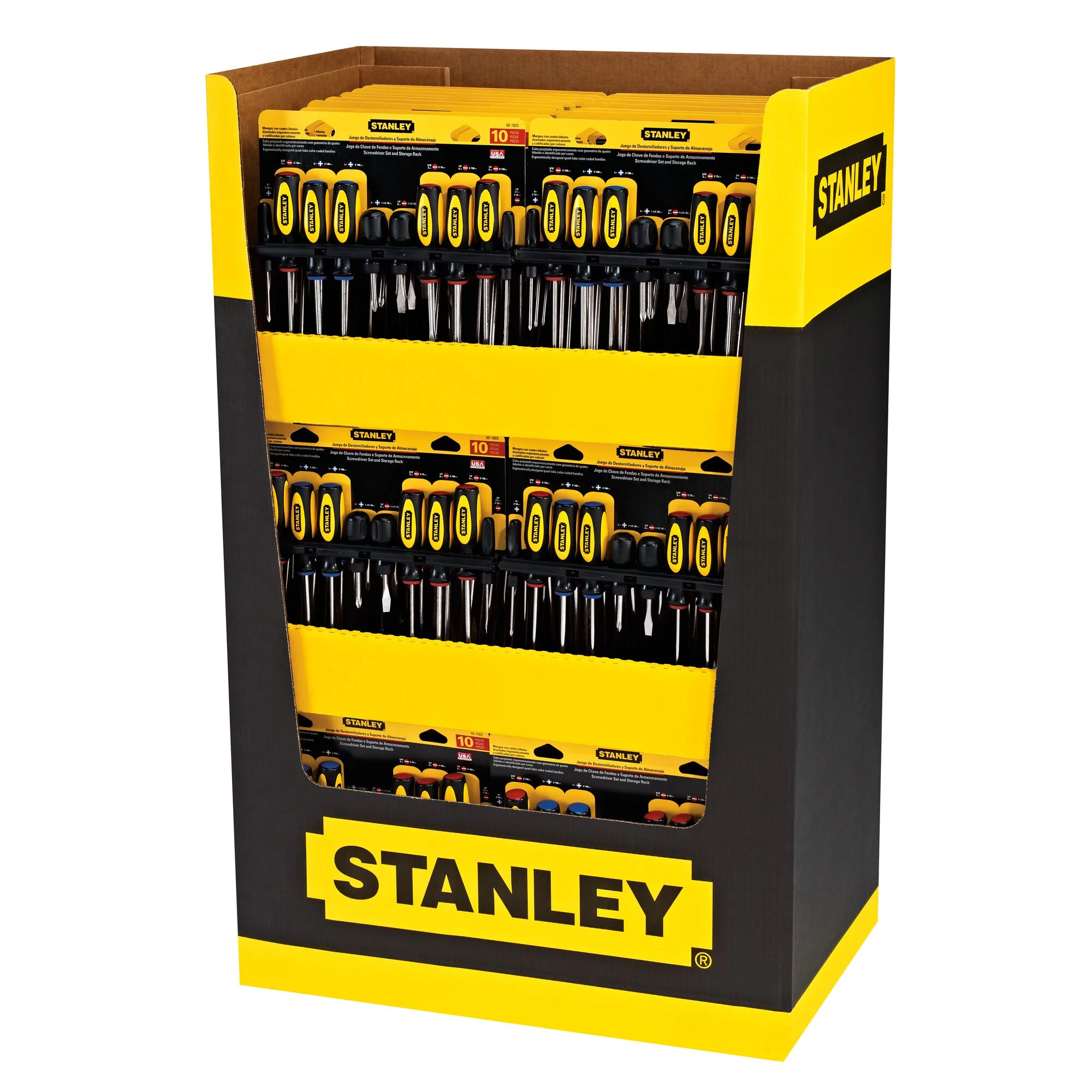 Desarmador juego plano/estrella 10 piezas Stanley 60-100s