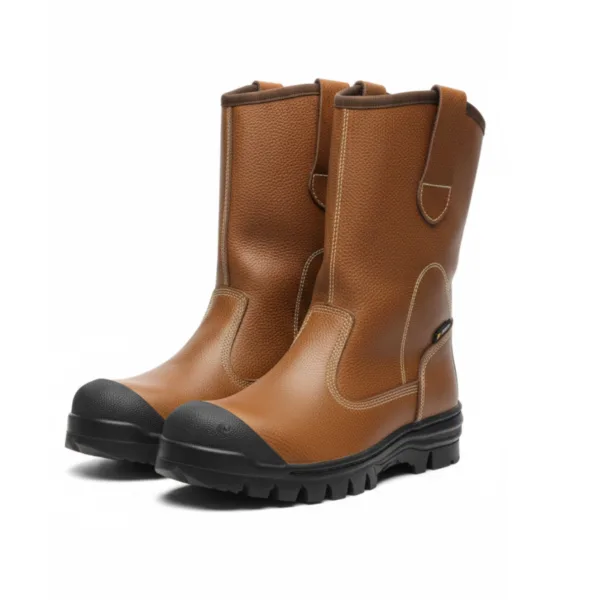 Bota Campera Marrón Grabado P/Acero Reforzado CAMP1-163 (METALREF)
