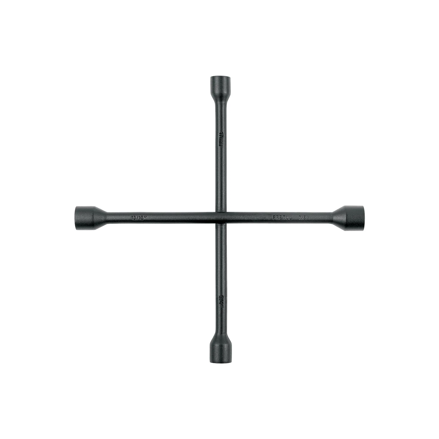 Llave de cruz 14", acabado negro mate, PRETUL