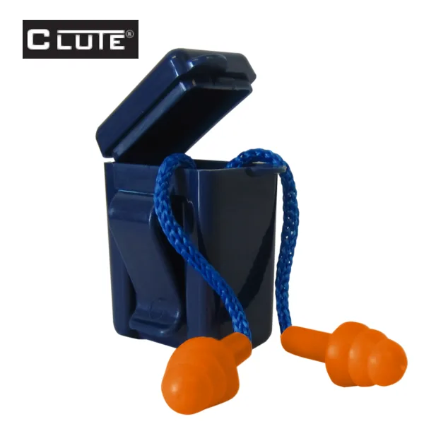 Tapón de Oído de Silicona Elite Naranja con Estuche Dispenser x100 Clute