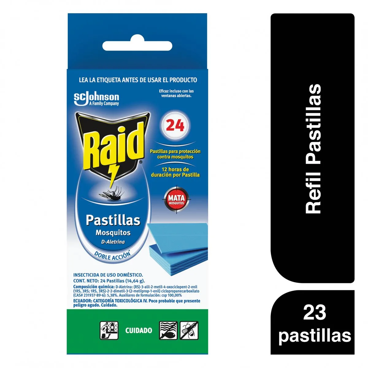 Raid Repuesto Pastillas Antimosquitos 24 Noches