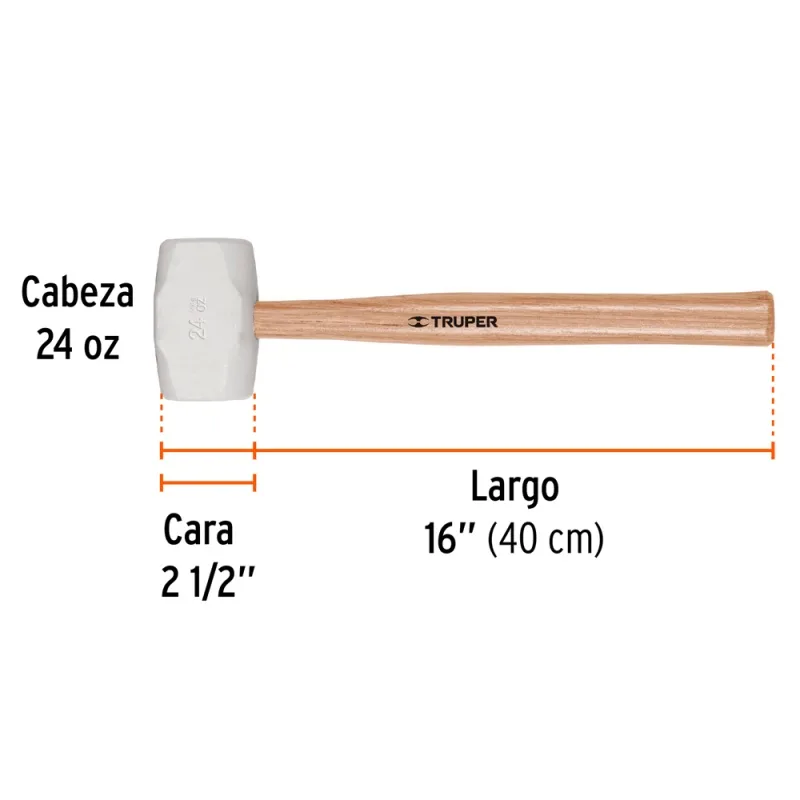 Mazo de Goma Truper 24 Oz x 16" · foto 3