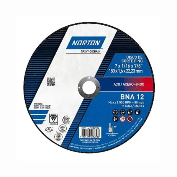 Disco de Corte Norton 7″ (180mm) BNA 12