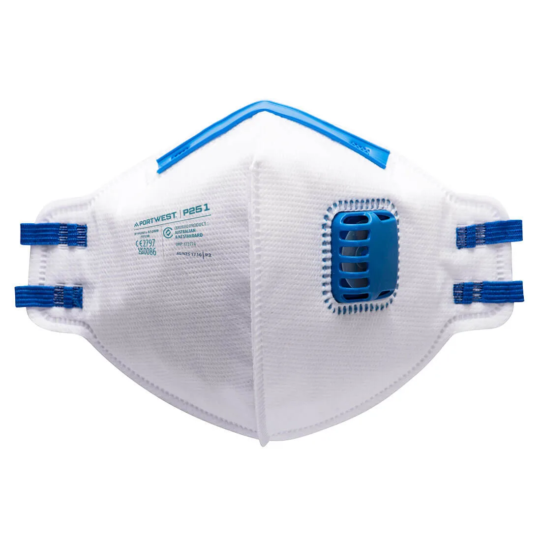 P251 - Mascarilla plegada plana con válvula FFP2 (Pack 20)