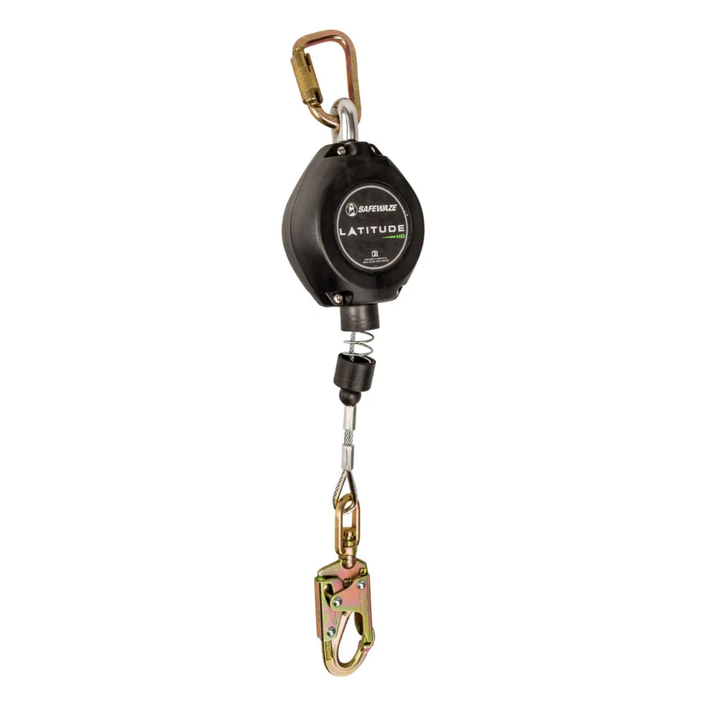 Bloque Retráctil Safewaze Latitude HD SRL-P 11' (3.4 m) Cable de Acero (FS-FSP1211-G)