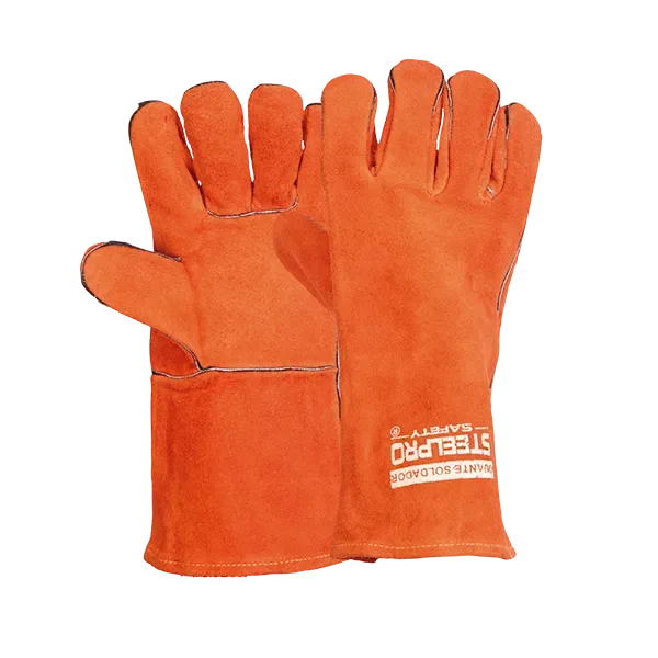 Guante de Cuero Soldador Carnaza Naranja 13" Steelpro (300850670009)