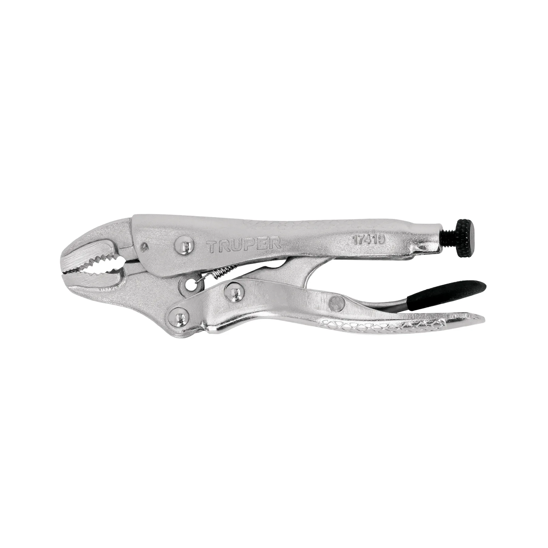 Pinza de presión 4" mordaza curva, TRUPER
