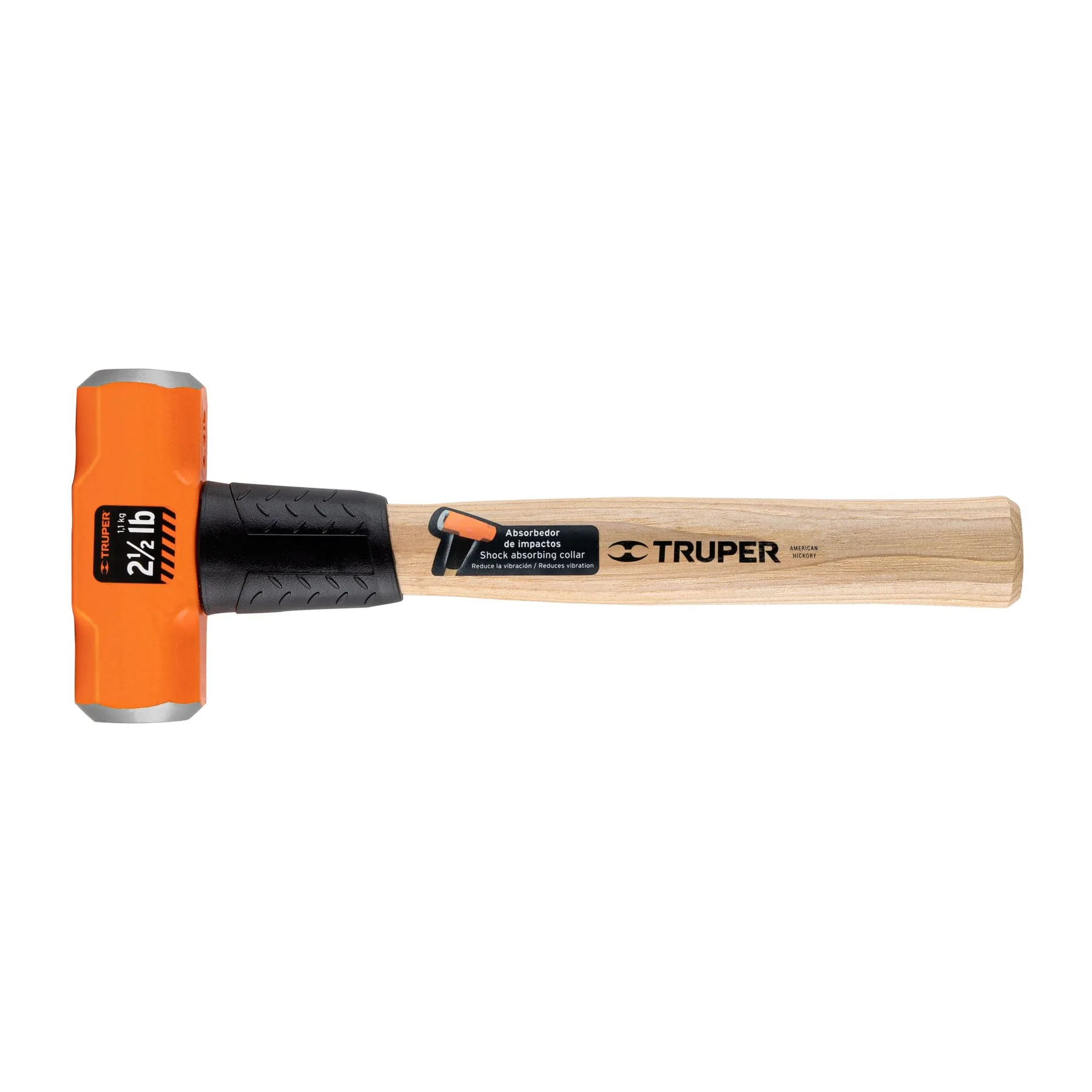 Marro octagonal 2.5 lb, mango de madera 12", TRUPER