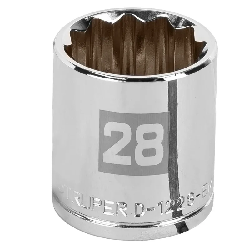 Dado Poligonal Truper 13542 1/2" x 28 mm Corto