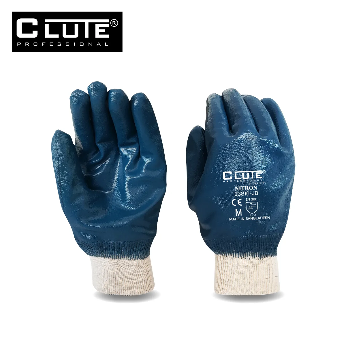 Guante Industrial Doble Recubrimiento de Nitrilo Nitrón Clute