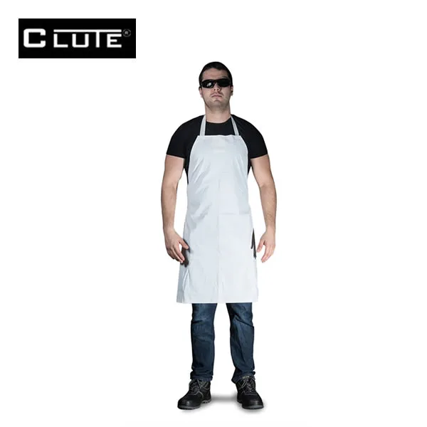 Mandil Impermeable de PVC Blanco Clute