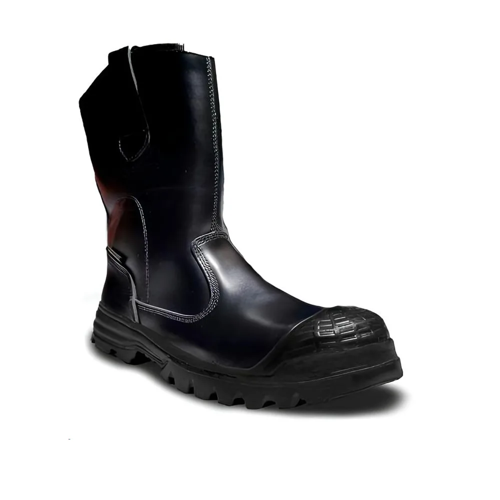 Bota campera negro reforzado lustrable FAJ