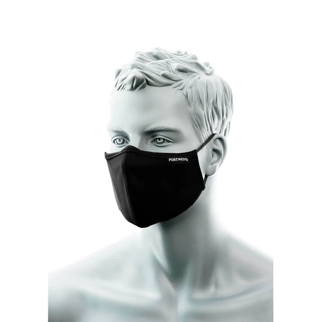 CV34 - Mascarilla facial textil antimicrobiana 2 capas con banda nasal (Pack 25)