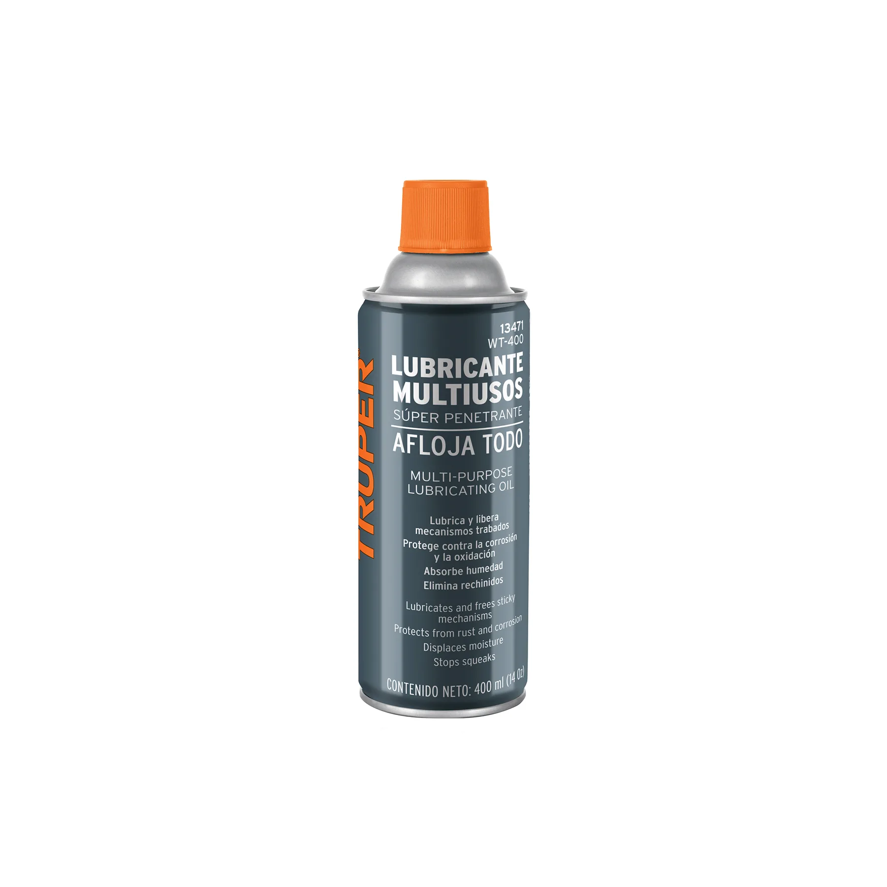 Lubricante multiusos en aerosol, 400 ml (14 oz), TRUPER (WT-400, comercializado como Aflojatodo)