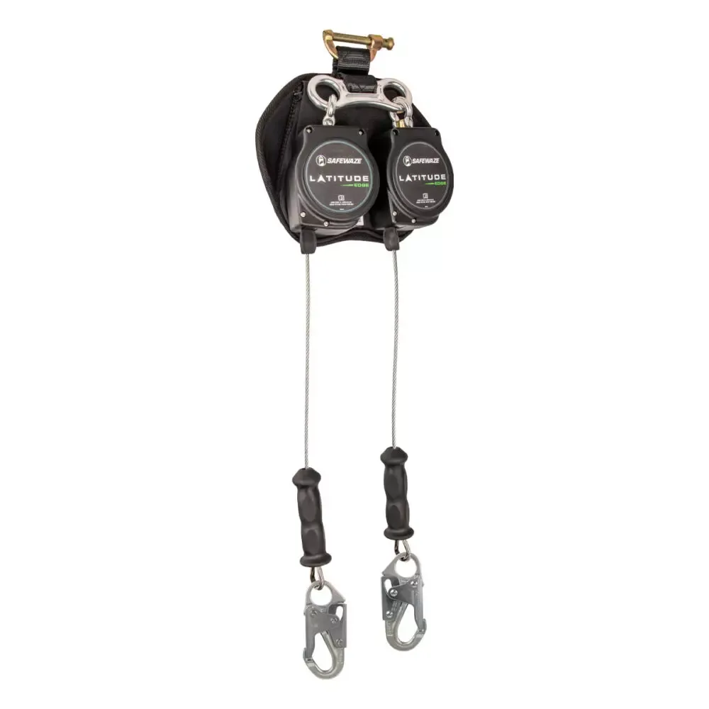 Bloque retráctil doble de cable SAFEWAZE Latitude Edge SW8008-11LE-RBHDL de 3.35 m