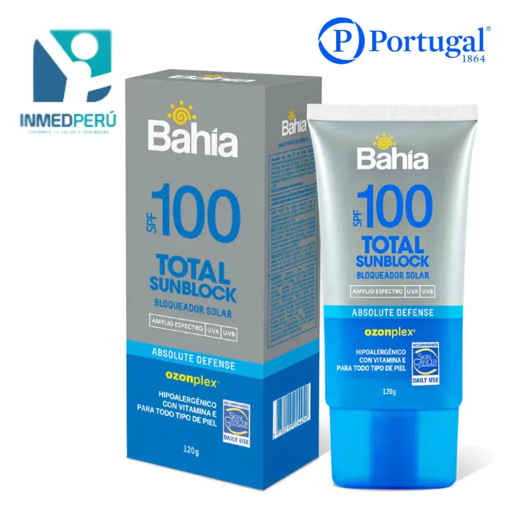 Bloqueador SPF 100 Total Sunblock 120G Bahía
