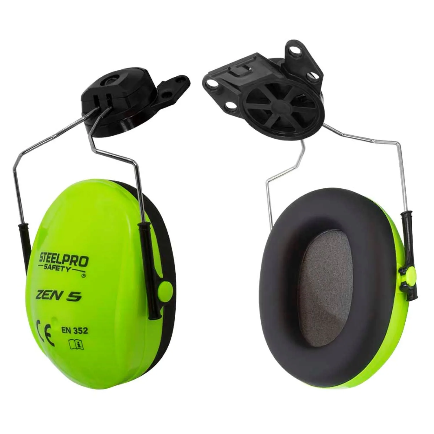Orejera Steelpro Fono Zen 5 Verde Fluor para Casco (SNR 24 dB)