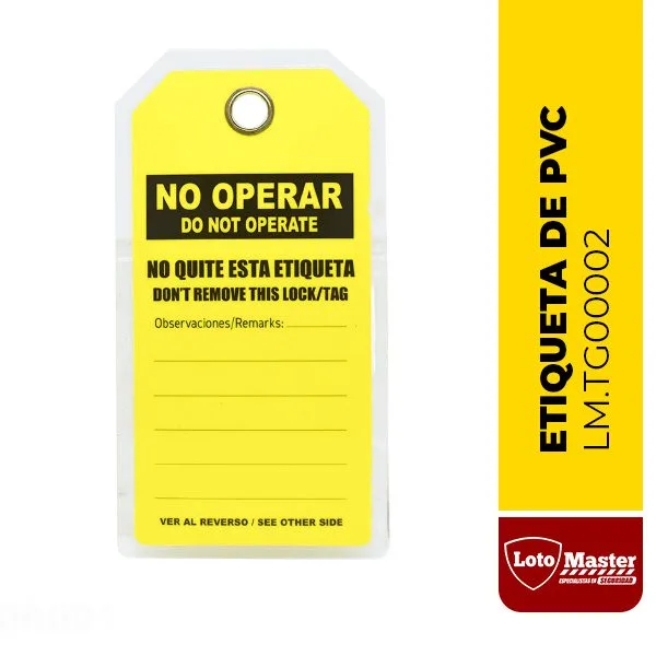 Etiqueta de seguridad Loto Master TG00002