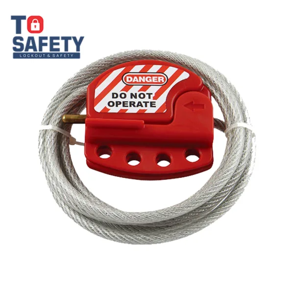 Bloqueo Cable de Acero Inoxidable Revestido en Vinilo de 2m para Válvula Compuerta TS CB01 6 To Safety