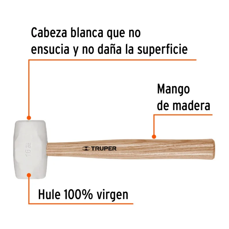 Mazo de Goma Truper 16931 16 Oz x 13 1/2" · foto 2