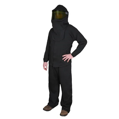 Capucha de protección contra arco eléctrico Majestic Fire AH2-FS40 con careta facial 40 cal ATPV