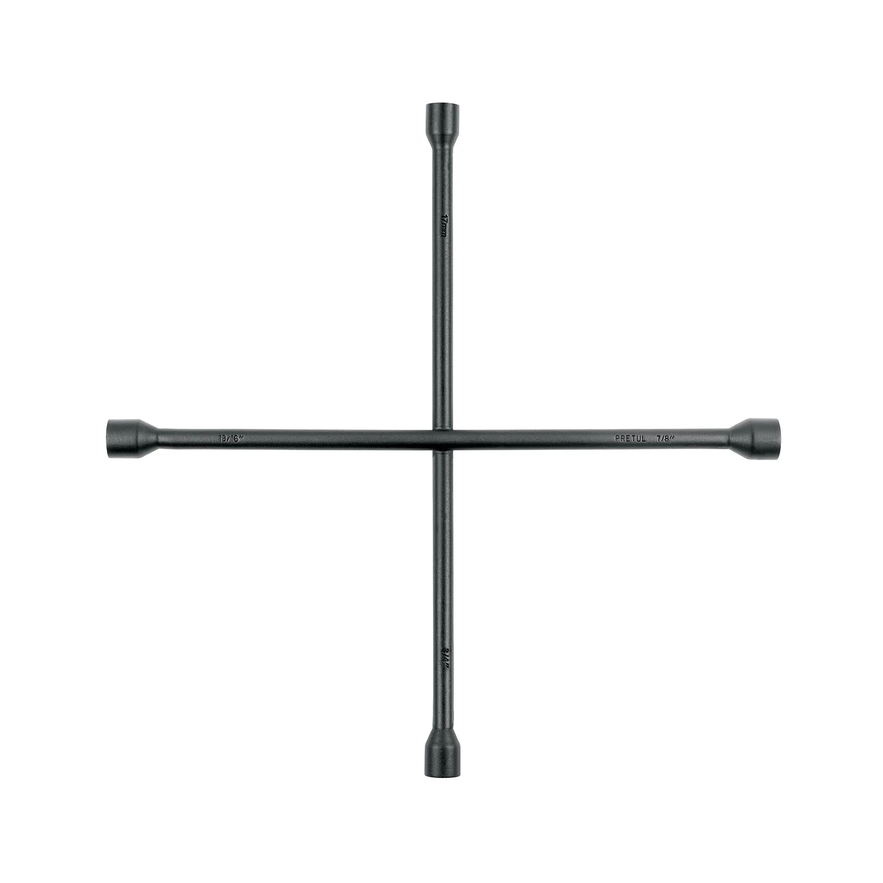 Llave de cruz 20", acabado negro mate, PRETUL