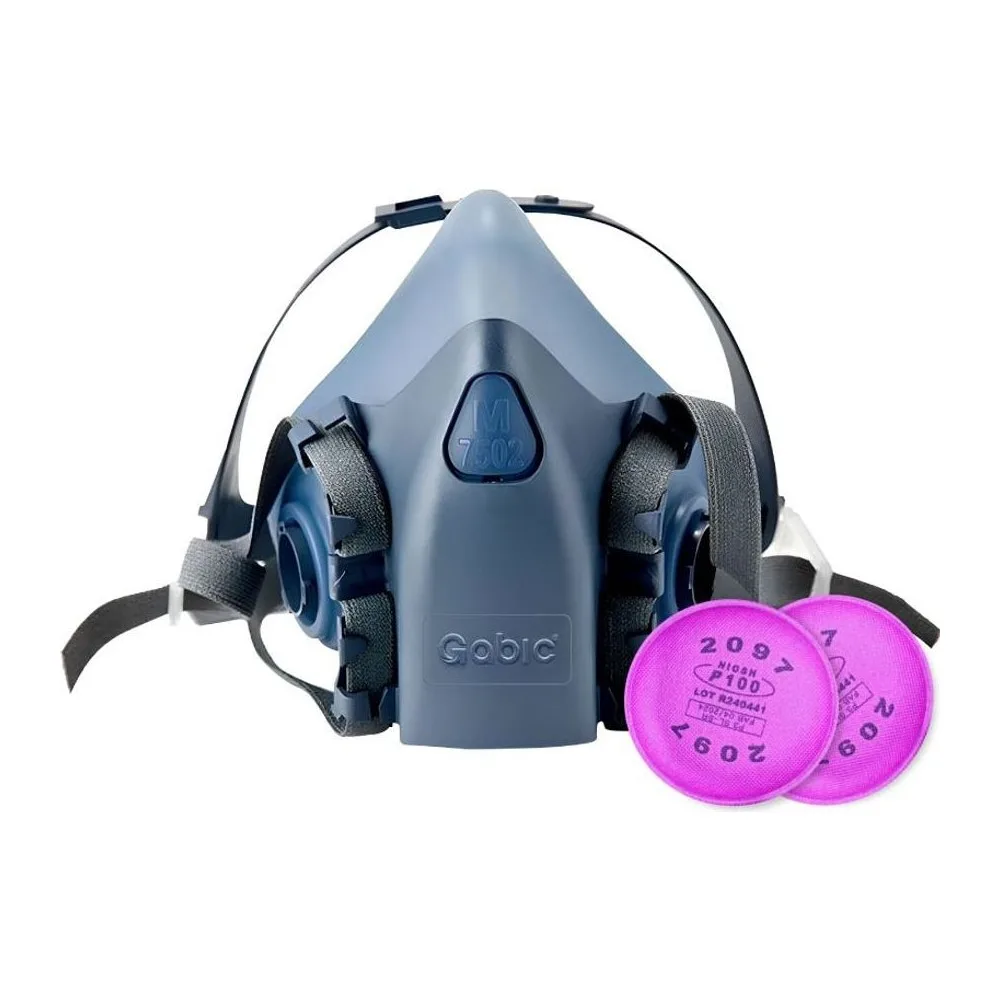 Respirador Facial de Media Cara con Doble Filtro P100 – Gabic