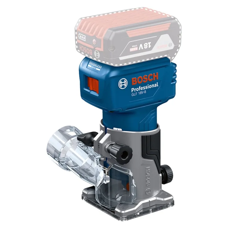 Fresadora de Cantos Inalámbrica Bosch GLF 18V-8 Brushless 1/4" y 8 mm Baretool · foto 2