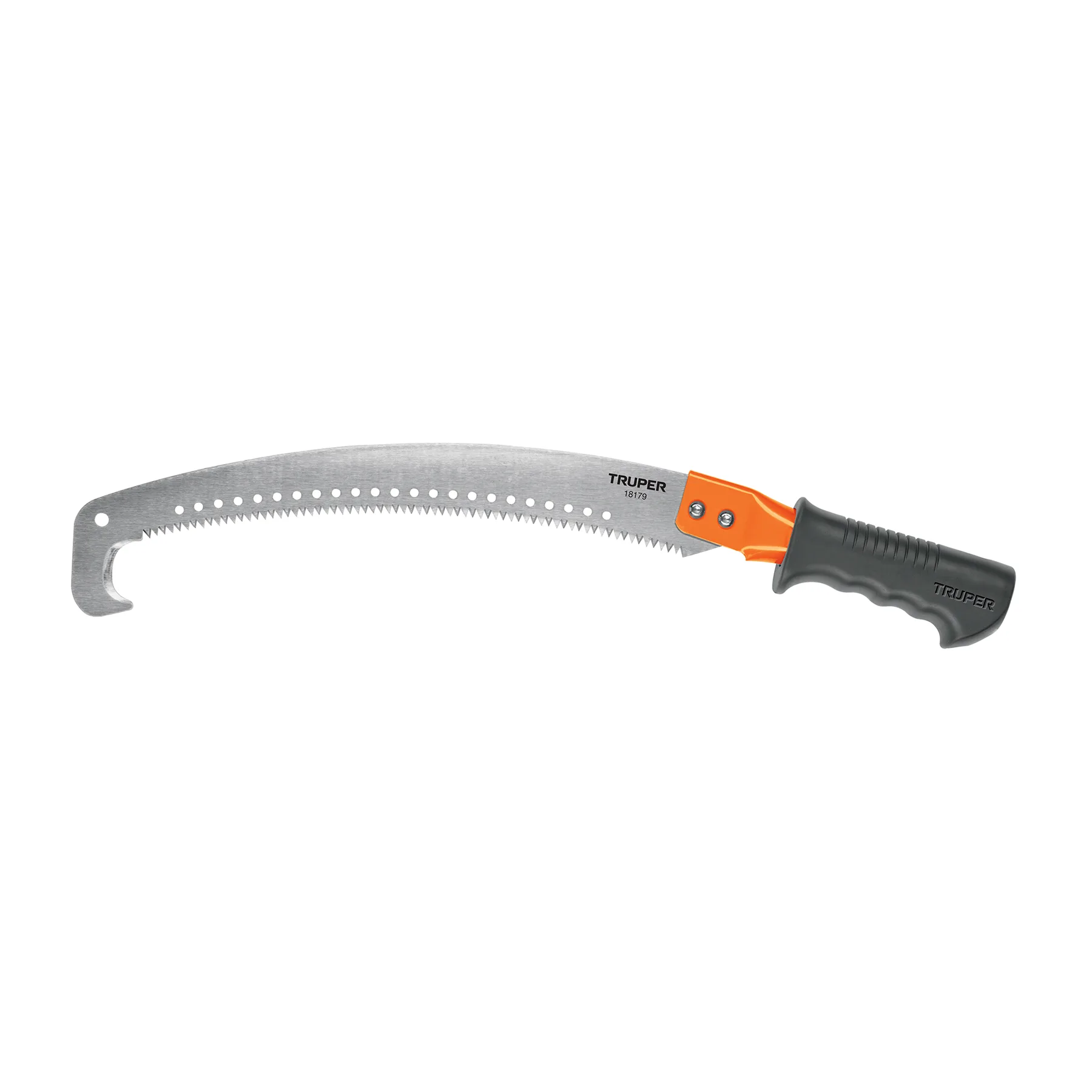 Serrucho de poda 14" con gancho, curvo, 5 DPP, mango Comfort Grip, TRUPER
