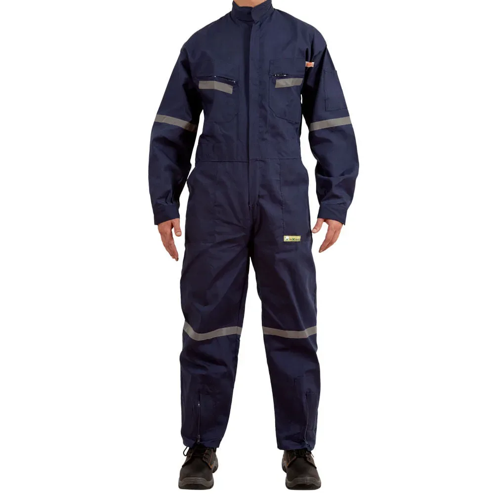 Overol Canvas Alaska con Cinta Reflectiva 360° Azul