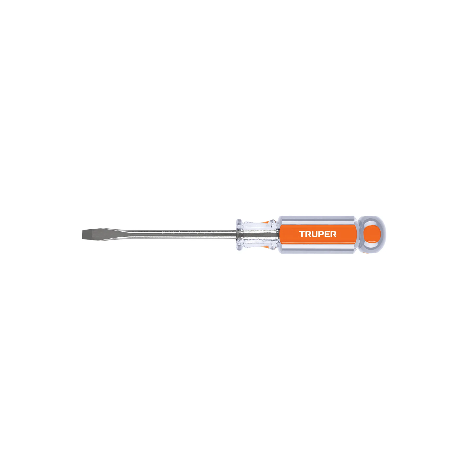 Desarmador plano 1/4 x 4" mango de acetato TRUPER 13996