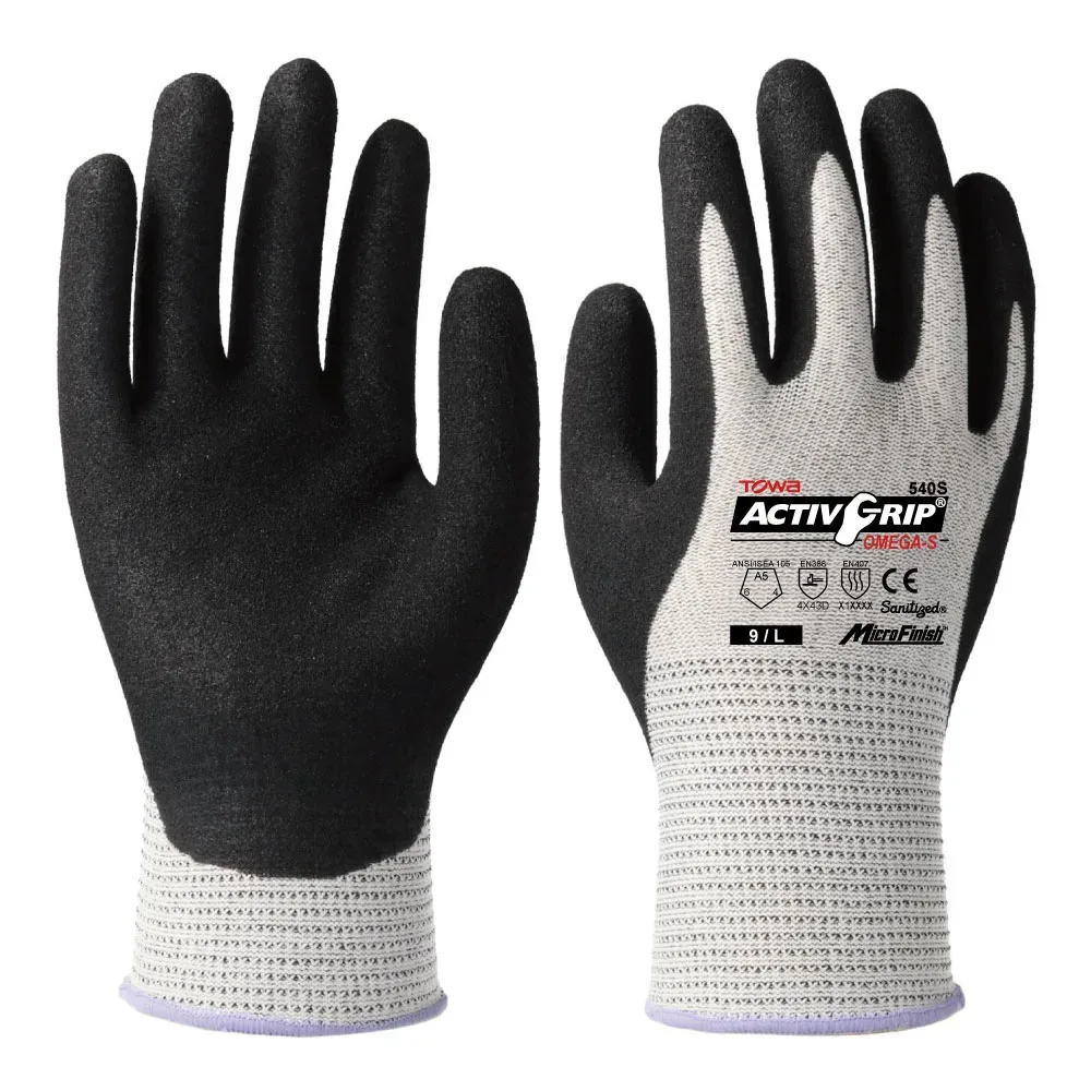 Guante Anticorte Towa ActivGrip Omega-S 540S con Agarre en Aceite
