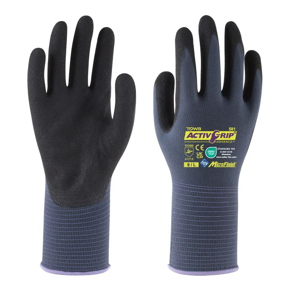 Guante de Trabajo Towa ActivGrip Advance 581 Nitrilo Antiaceite
