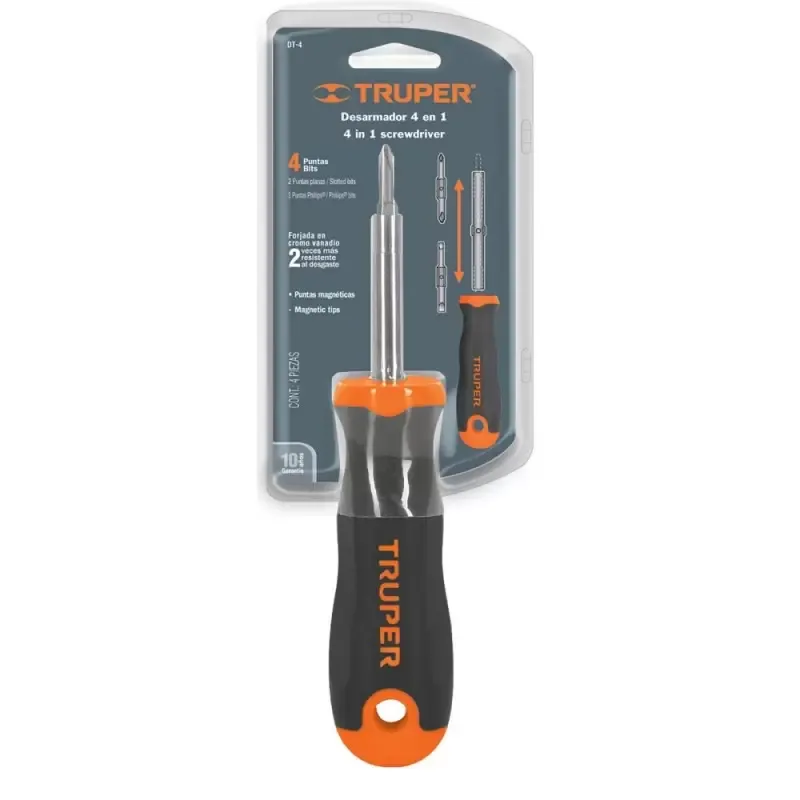 Desarmador Matraca 2 Puntas Dobles con Barra Hex Truper 14200