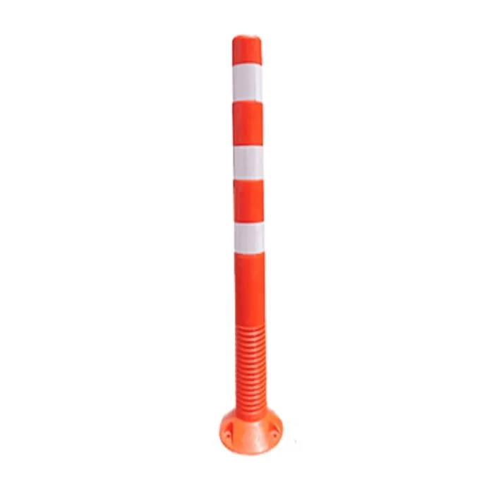 Hito Vial Flexible Naranja con Base