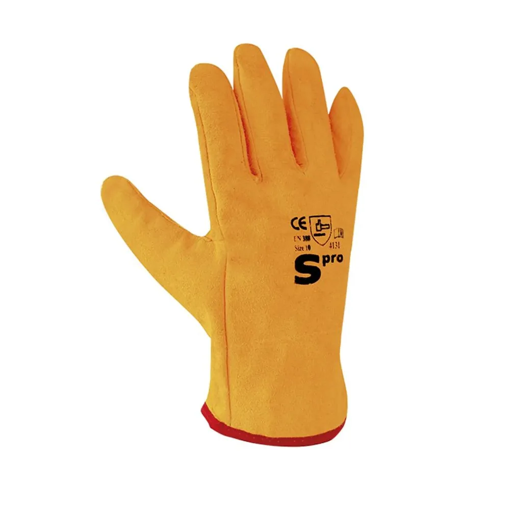 Guante Conductor de Carnaza Amarilla Spro 10"