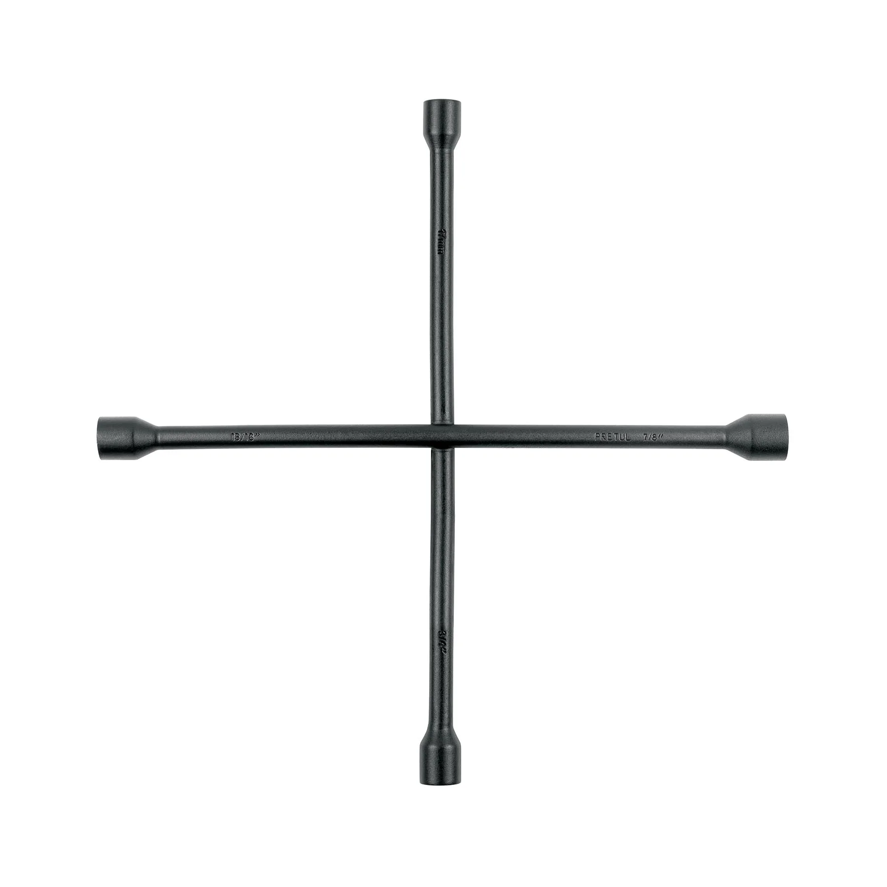 Llave de cruz 18", acabado negro mate, PRETUL