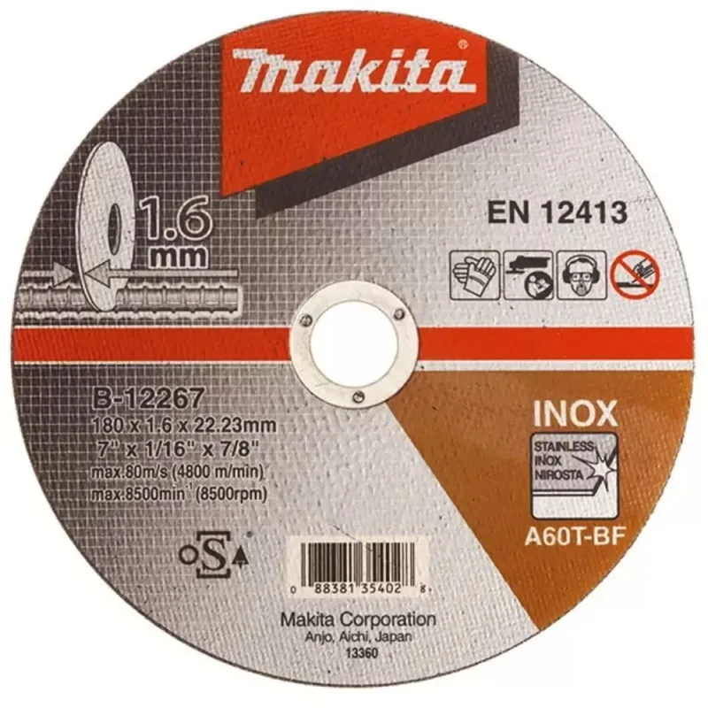 Disco de Corte Makita B-12267 7 Pulgadas para Acero Inoxidable