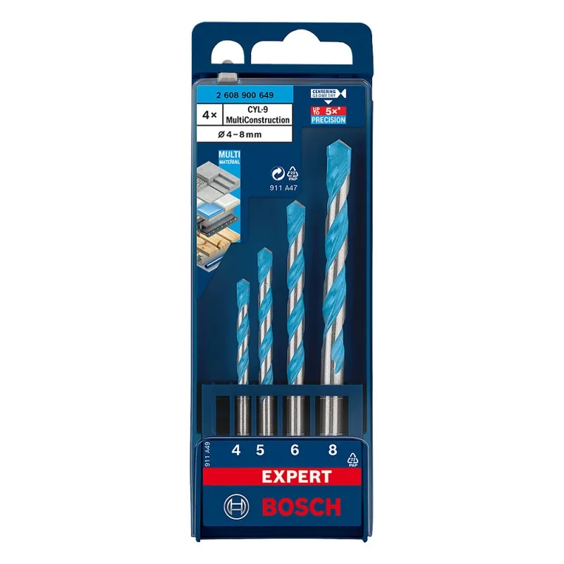 Set de Brocas Bosch Expert CYL-9 Multiconstrucción 4 Piezas