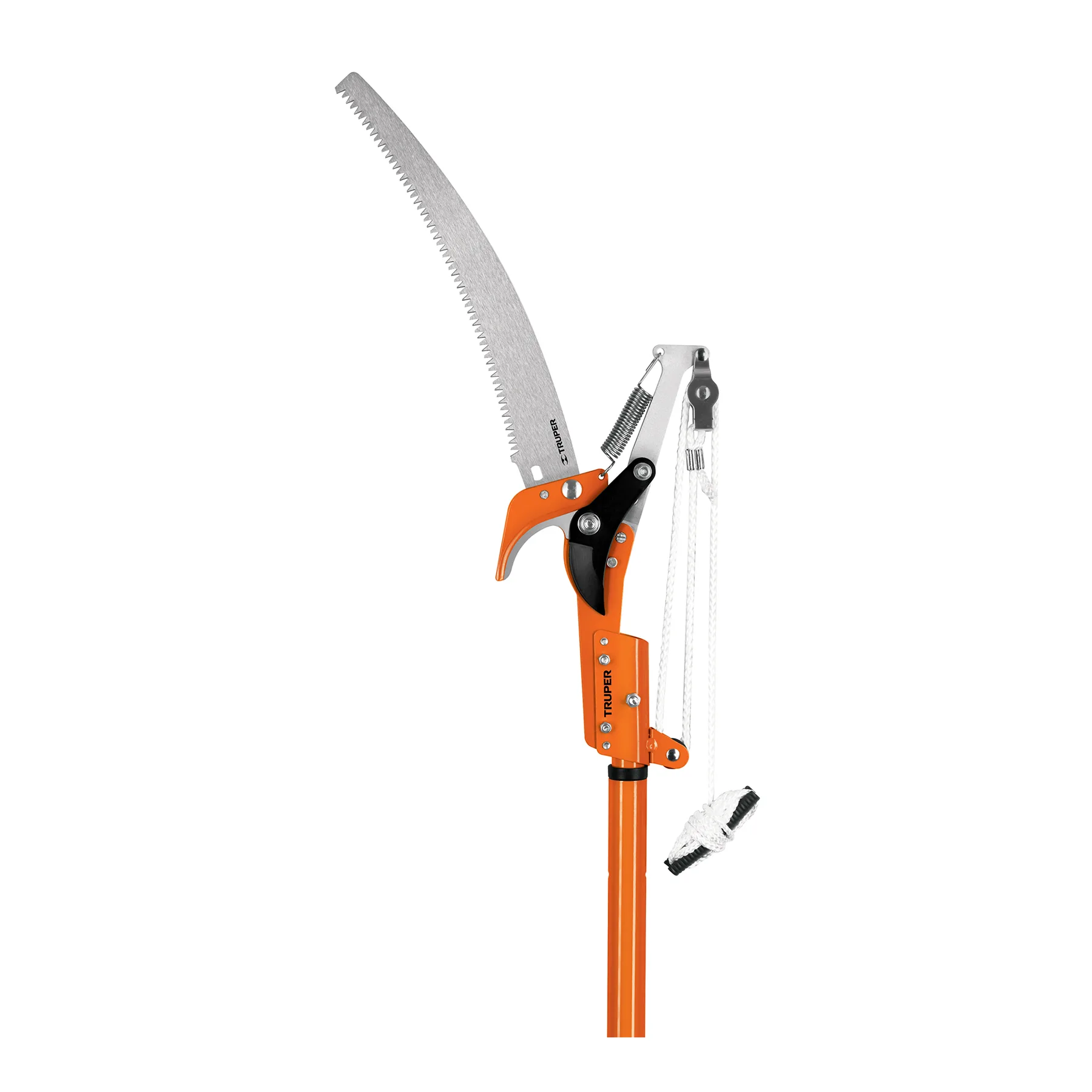 Cortador de ramas altas, mango telescópico 2.4 m de aluminio, TRUPER
