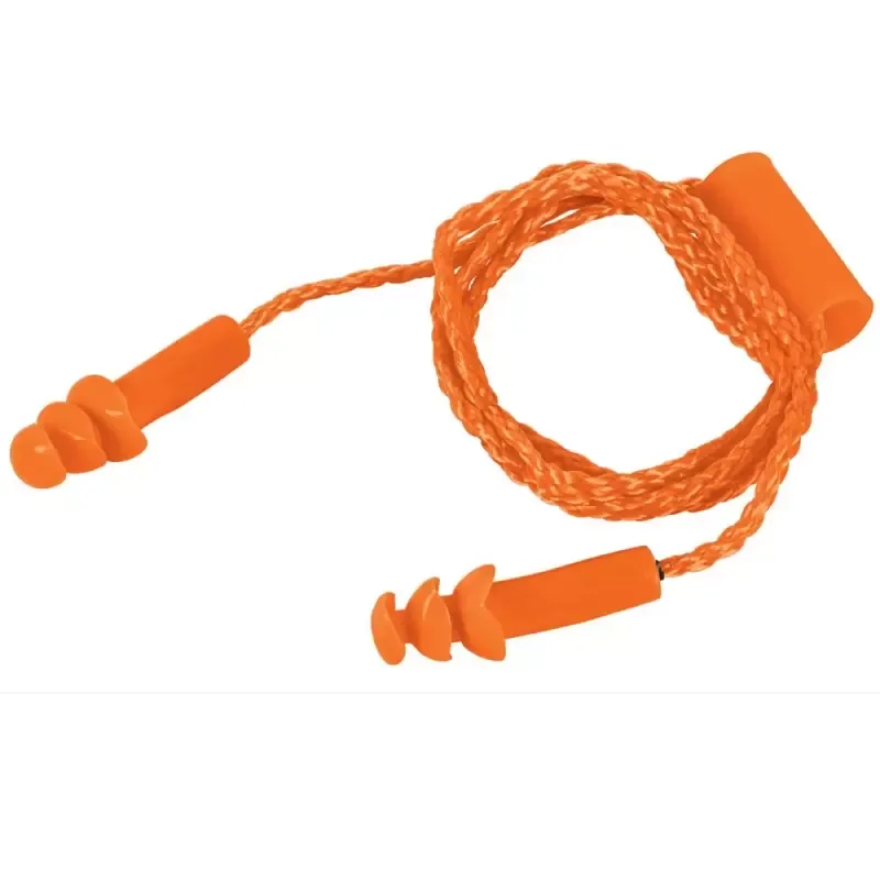 Tapón Auditivo Reutilizable Truper 14225 Triple Brida con Cordón NRR 25 dB