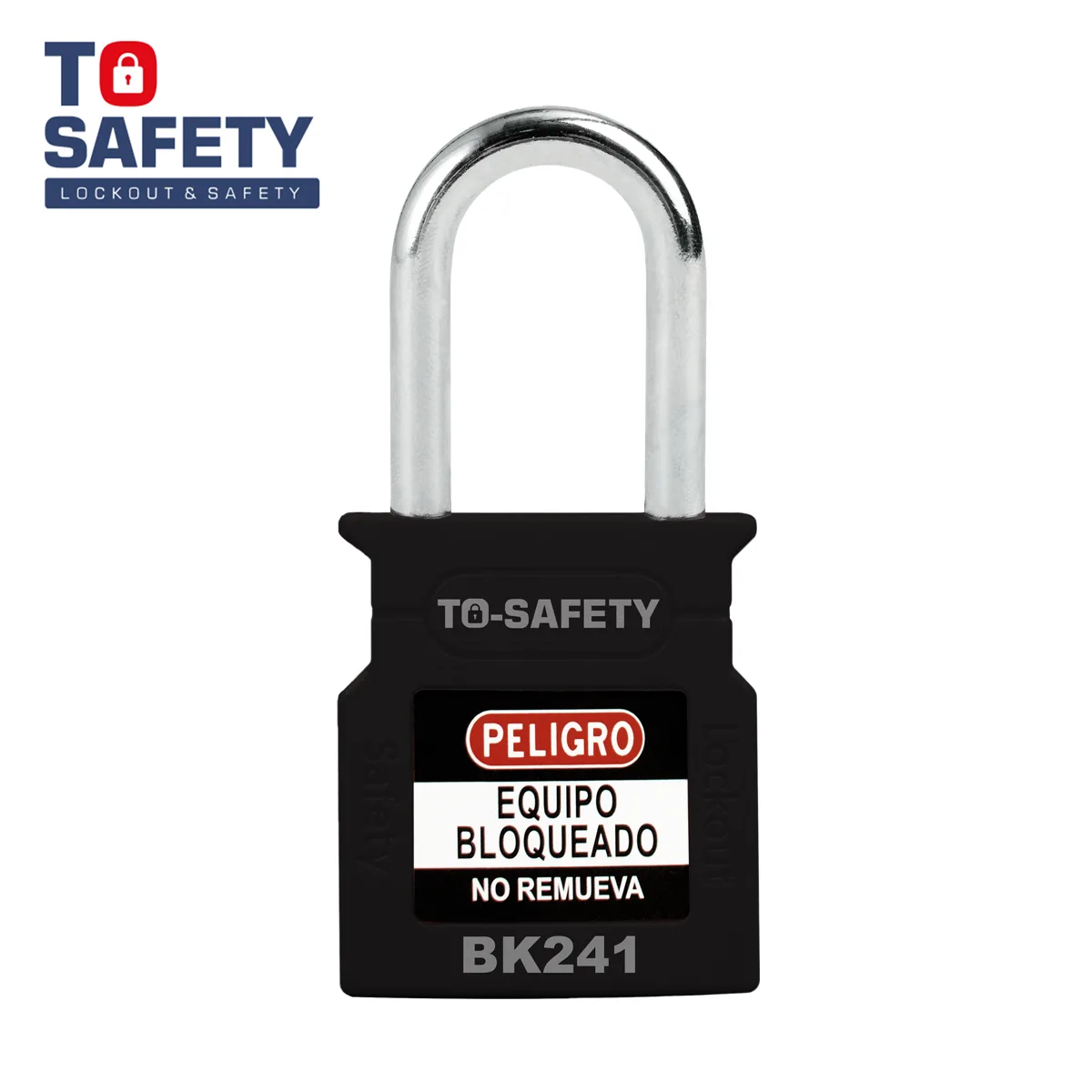 Candado de bloqueo con arco de acero de 38mm negro TS WCP38S TO SAFETY