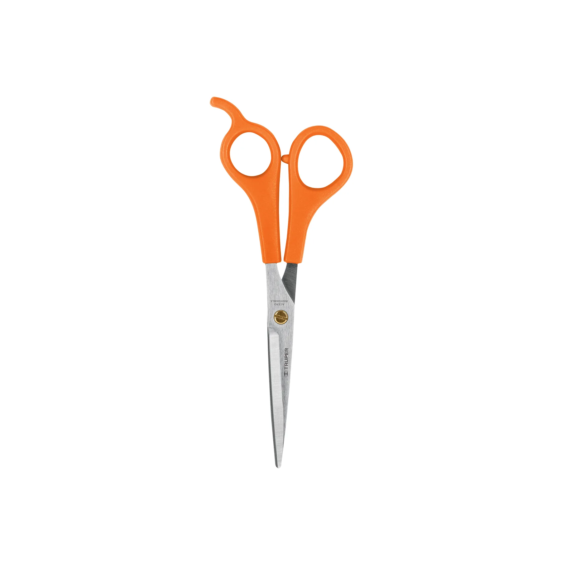 Tijera 6" estilista, con gancho, acero inoxidable, TRUPER