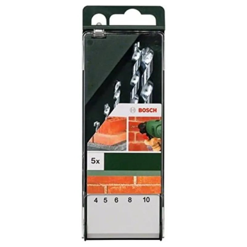 Juego de Brocas para Concreto Bosch 2609.255.460-000 - 5 Piezas de 4 a 10 mm, Vastago Cilindrico