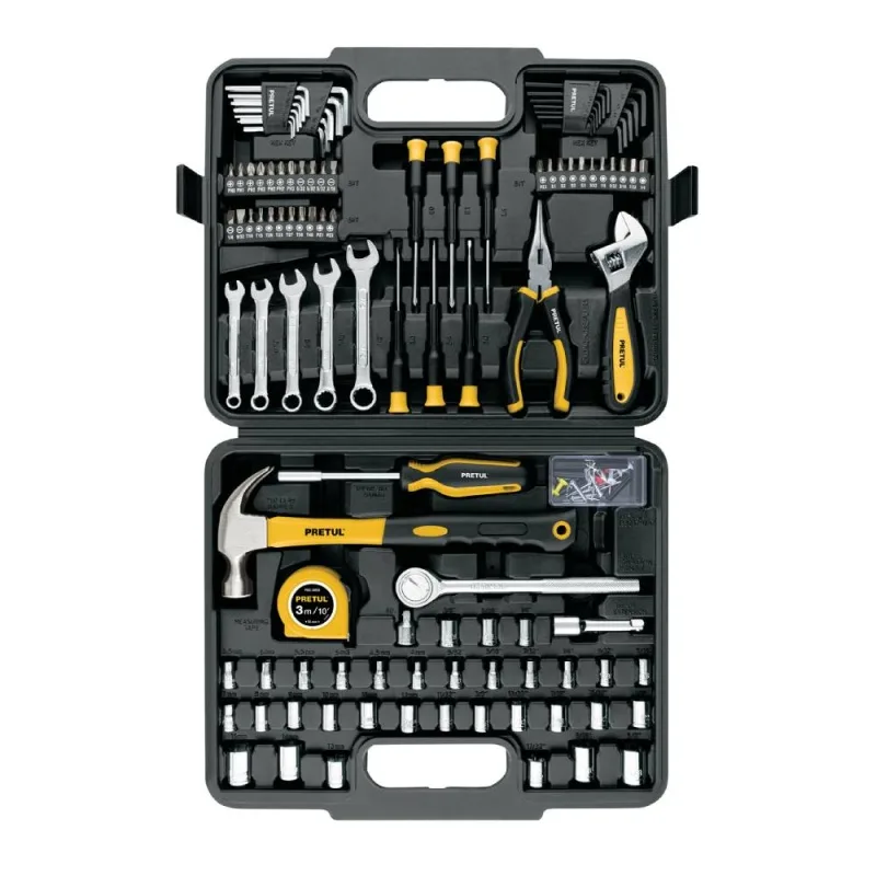 Juego de Herramientas Pretul 27168 1/4" y 3/8" 109 Piezas