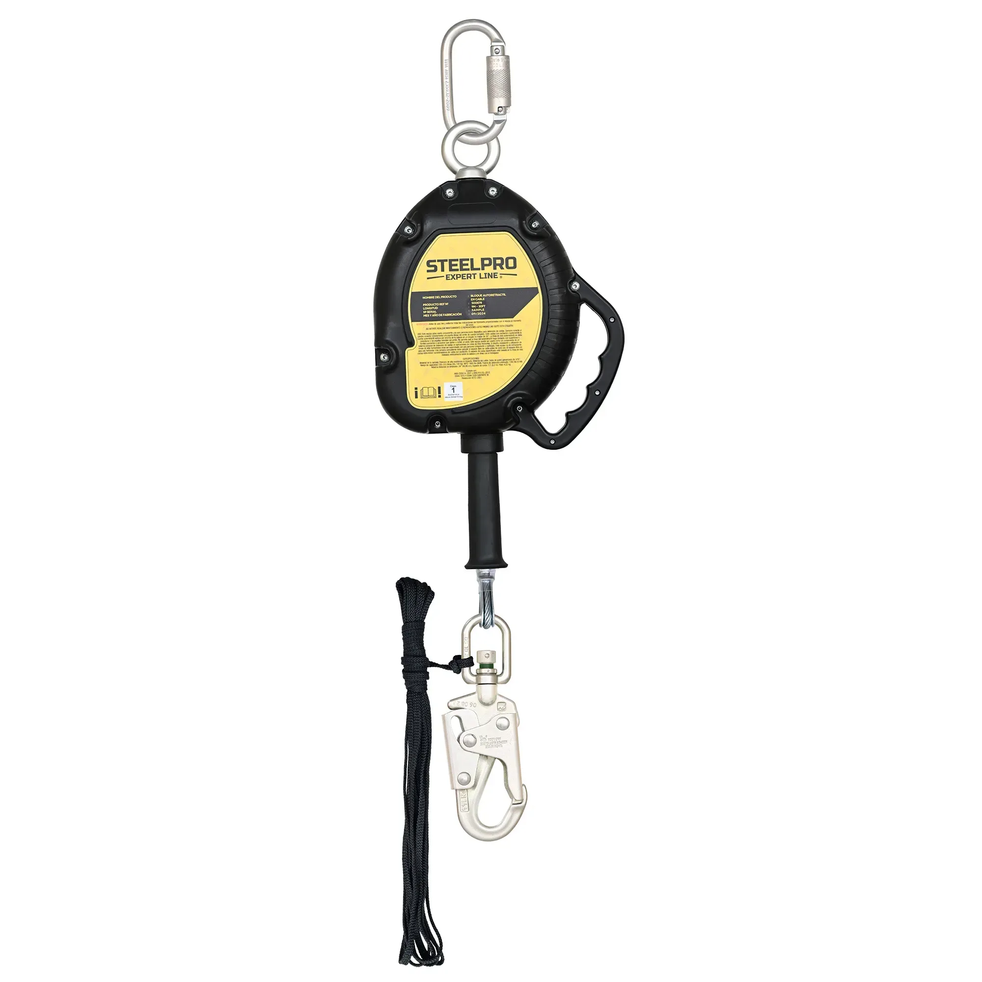 Bloque Retráctil Steelpro 500878 de 9 m (30 ft) Cable de Acero