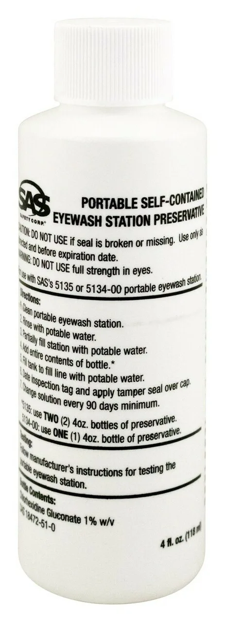 Preservante para Estación Lavaojos Portátil 4 oz